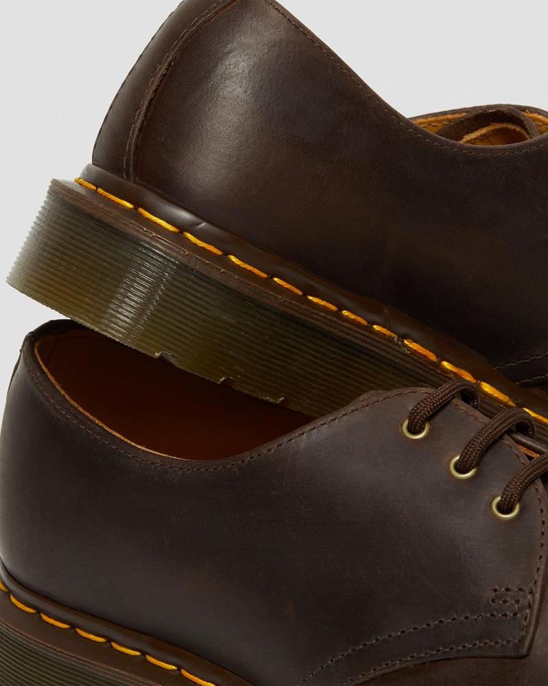 Dr Martens 1461 Crazy Horse Læder Oxford Sko Dame Brune | DK 346TCE